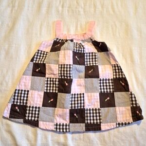 Gymboree girls size 2T Tulip Garden line patchwork sleeveless dress EUC